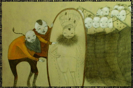 Ilustración de Alba Domingo, para el cuento de 'El traje nuevo del emperador'